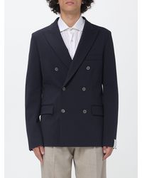 Paolo Pecora - Wool Blend Double-Breasted Blazer - Lyst