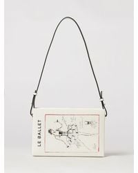 KARL LAGERFELD - Polyurethane Shoulder Bag With Crystals And Graphic Print - Lyst