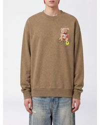 Barrow - Relaxed Fit Cotton Crewneck Sweatshirt With Teddy Bear Print - Lyst