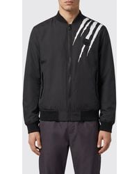 Philipp Plein - Scratch Nylon Bomber Jacket With Contrast Logo And Pockets - Lyst