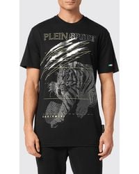 Philipp Plein - Cotton T-Shirt With Rhinestones - Lyst