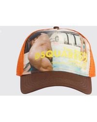 DSquared² - Graphic Print And Logo Polyester Baseball Cap - Lyst