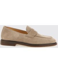 Brunello Cucinelli - Suede Calfskin Penny Loafers With Rubber Sole - Lyst
