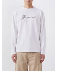 Jacquemus - Long-Sleeved Organic Cotton And Hemp T-Shirt With Logo Print - Lyst