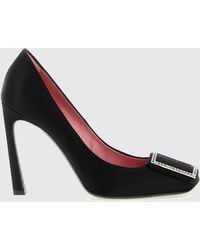 Roger Vivier - Trompette Satin Pumps With Jewel Buckle - Lyst