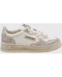 Autry - Medalist Low Super Vintage Bicolour Leather Trainers With Worn Effect - Lyst