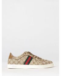 Gucci - Stretch Gg Monogram Jacquard Sneakers With Striped Detail - Lyst