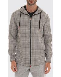 Kiton - Tartan Cotton Zip-Up Hoodie With Dropped Shoulders - Lyst
