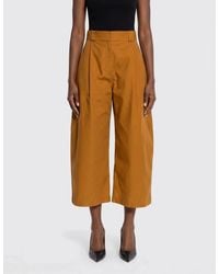 Balenciaga - High-Waisted Wide-Leg Cropped Cotton Pants - Lyst