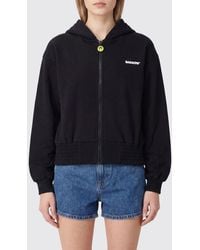 Barrow - Cotton Zip-Up Hoodie With Contrast Logo - Lyst