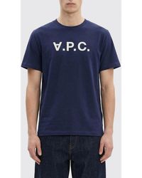 A.P.C. - Camiseta De Algodón Orgánico Con Logo - Lyst