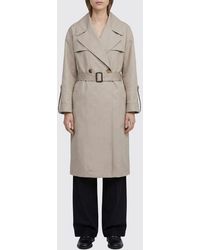 Max Mara - Double-Breasted Cotton Blend Trench Coat - Lyst