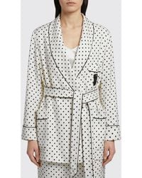 Valentino - Polka Dot Viscose Robe Jacket - Lyst
