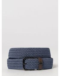 Paul & Shark - Paul &Amp Shark Woven Stretch-Viscose Belt With Leather Details - Lyst