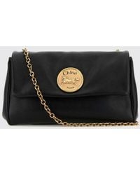 Chloé - Chlo&Eacute Heritage Grained Leather Shoulder Bag With Metallic Mesh Handle - Lyst