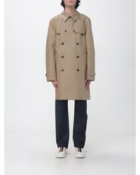 Fendi - Knee-Length Double-Breasted Cotton Trench Coat With Back Vent - Lyst