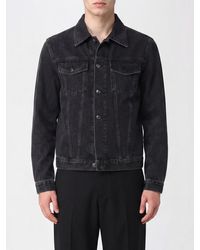Canali - Cotton Denim Shirt Jacket With Patch Pockets - Lyst