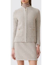 Fabiana Filippi - Slim Fit Wool And Cashmere Blend Cardigan With Zip - Lyst