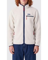 Patagonia - Ms Retro Fleece Jacket With High Collar And Embroidered Logo - Lyst