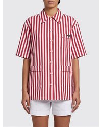 Dolce & Gabbana - Dolce &Amp Gabbana Striped Cotton And Silk Short-Sleeve Shirt With French Collar - Lyst