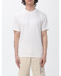 EA7 - Cotton T-Shirt With Logo - Lyst