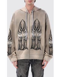 Who Decides War - Embroidered And Rhinestone Zipped Hoodie - Lyst