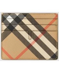 Burberry - Vintage Check Coated Cotton Flat Card Holder - Lyst