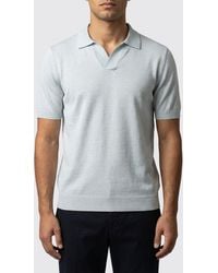 Tagliatore - Cotton And Linen Polo Shirt - Lyst