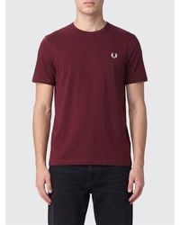 Fred Perry - Cotton T-Shirt With Embroidered Logo - Lyst