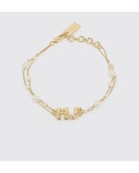 Marc Jacobs - Brass Bracelet With Synthetic Pearls - Lyst