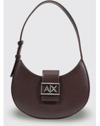 ARMANI EXCHANGE - Hobo Shoulder Bag With Metal Logo - Lyst