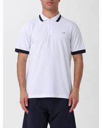 Sun 68 - Cotton Logo Polo Shirt - Lyst