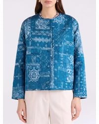 Momoní - Momon&Igrave Gelsomino Printed Viscose Twill Coat - Lyst