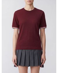 Thom Browne - 4-Bar Merino Wool T-Shirt - Lyst