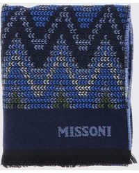 Missoni - Schal Aus Reiner Schurwolle Mit Mehrfarbigem Abstraktem Muster - Lyst