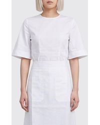 TOTEME - Slim Fit Short-Sleeved Cotton Crew-Neck Top - Lyst