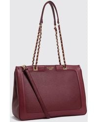 Twinset - Faux Leather Shoulder Bag With Double Chain Handle - Lyst