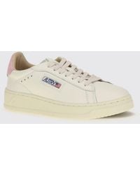 Autry - Dallas Low Bicolour Calfskin Leather Trainers With Padded Low-Top Ankle - Lyst
