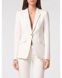 Philipp Plein - Single-Breasted Cropped Crêpe Blazer With Skull Print And Rhinestones - Lyst