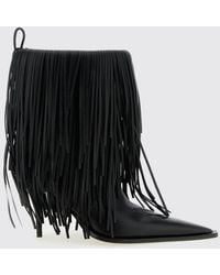 Balenciaga - Avenue Leather Ankle Boots With Fringes - Lyst