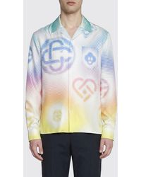 CASABLANCA - Silk Shirt With Monogram Print - Lyst
