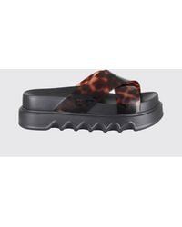 Melissa - Cozy Cross Platform Ad Tortoiseshell Print Pvc Sandals - Lyst