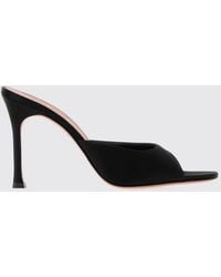 AMINA MUADDI - Alexa Satin Mules With Stiletto Heel - Lyst