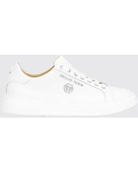 Philipp Plein - Low-Top Lace-Up Smooth Leather Sneakers With Round Toe - Lyst