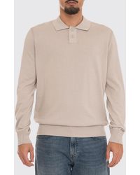BOSS - Long-Sleeved Cotton Polo Shirt With Tone-On-Tone Embroidered Logo - Lyst