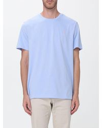 Polo Ralph Lauren - Slim Fit Cotton T-Shirt With Embroidered Logo And Crew Neck - Lyst
