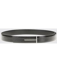 Tom Ford - Crocodile-Effect Calfskin Belt - Lyst