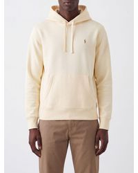 Polo Ralph Lauren - Embroidered Logo Cotton Hoodie With Drawstring And Kangaroo Pocket - Lyst