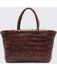 Dragon Diffusion - Gora Woven Leather Handbag With Double Handle - Lyst