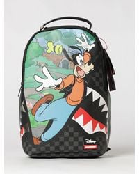 Sprayground - Disney Goofy Check Print Backpack With Shark Logo - Lyst
